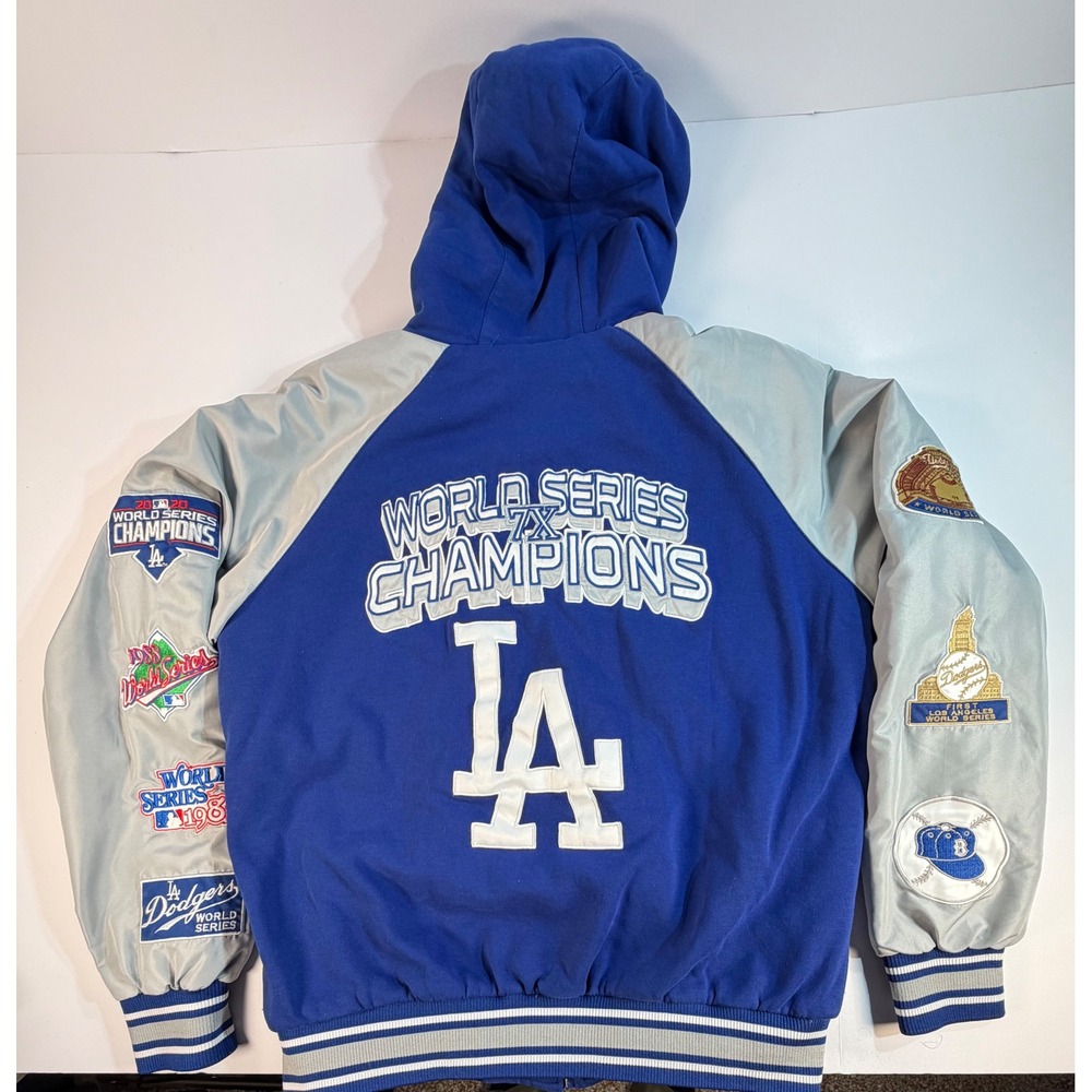 G-III Los Angeles Dodgers World‎ Series Champions Hooded Varsity Jacket Mens L